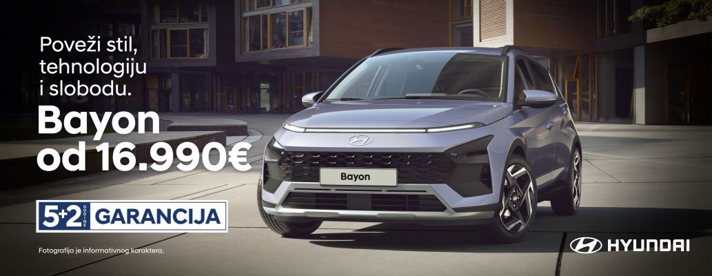 Hyundai Bayon - Zakaži test vožnju u salonima širom Srbije!
