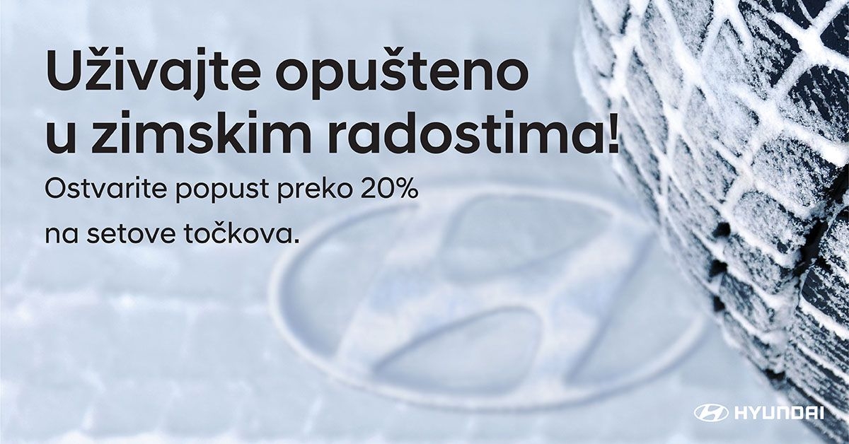 Posetite Hyundai ovlašćene servise širom Srbije i ostvarite popust preko 20% na setove točkova.